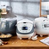 image:imageYum Asia Panda Mini Rice Cooker With Ninja Ceramic Bowl and Advanced Fuzzy Logic 35 cup 063 litre 4 Rice Cooking Functions 4 Multicooker functions Digital LED display  120VWhite and Grey