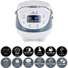 image:imageYum Asia Panda Mini Rice Cooker With Ninja Ceramic Bowl and Advanced Fuzzy Logic 35 cup 063 litre 4 Rice Cooking Functions 4 Multicooker functions Digital LED display  120VWhite and Grey