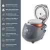 image:imageYum Asia Panda Mini Rice Cooker With Ninja Ceramic Bowl and Advanced Fuzzy Logic 35 cup 063 litre 4 Rice Cooking Functions 4 Multicooker functions Digital LED display  120VCobalt Grey