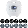 image:imageYum Asia Panda Mini Rice Cooker With Ninja Ceramic Bowl and Advanced Fuzzy Logic 35 cup 063 litre 4 Rice Cooking Functions 4 Multicooker functions Digital LED display  120VArctic White