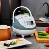 image:imageYum Asia Panda Mini Rice Cooker With Ninja Ceramic Bowl and Advanced Fuzzy Logic 35 cup 063 litre 4 Rice Cooking Functions 4 Multicooker functions Digital LED display  120VWhite and Grey