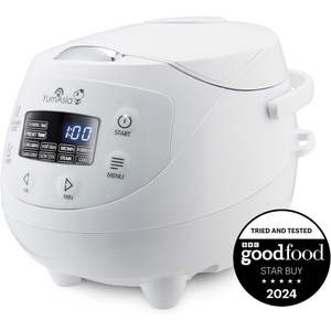 image:imageYum Asia Panda Mini Rice Cooker With Ninja Ceramic Bowl and Advanced Fuzzy Logic 35 cup 063 litre 4 Rice Cooking Functions 4 Multicooker functions Digital LED display  120VArctic White